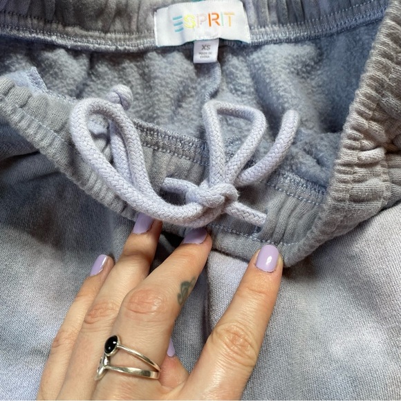 ESPRIT Purple Tie-Dye Cropped Sweatpants - Picture 3 of 4